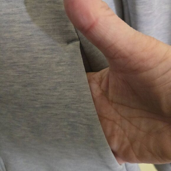 Athleta Softtech Cya Gray Asymmetric Zip Jacket Pockets Thumb Holes Size M - Picture 4 of 7